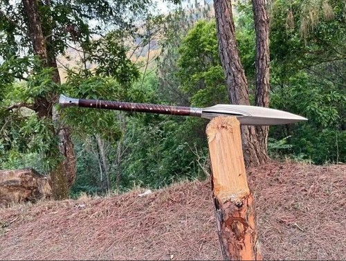 Hand forged viking spear - spear, knife