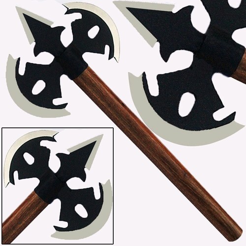 Double bit medieval spear - double,